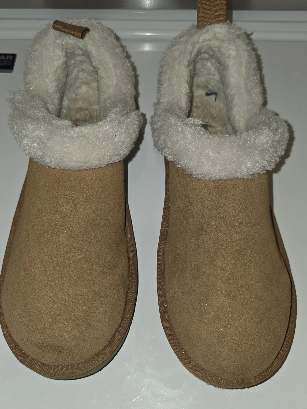 Koolaburra By UGG Women's Tan Suede Faux-Shearling Cuff Booties